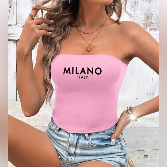Milano Roma Strapless Baby Pink Tube Top. - Picture 14 of 15
